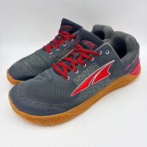 Altra HiiT XT Mens 9 Cross Training Shoes Grey Red Gum Zero Drop Barefoot Gym